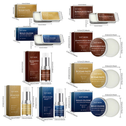 Men Sandalwood Balm Series Lasting Scent Keep Fresh Dating Flirting Improve Temptation Portable Body Light Fragrance Solid Balms