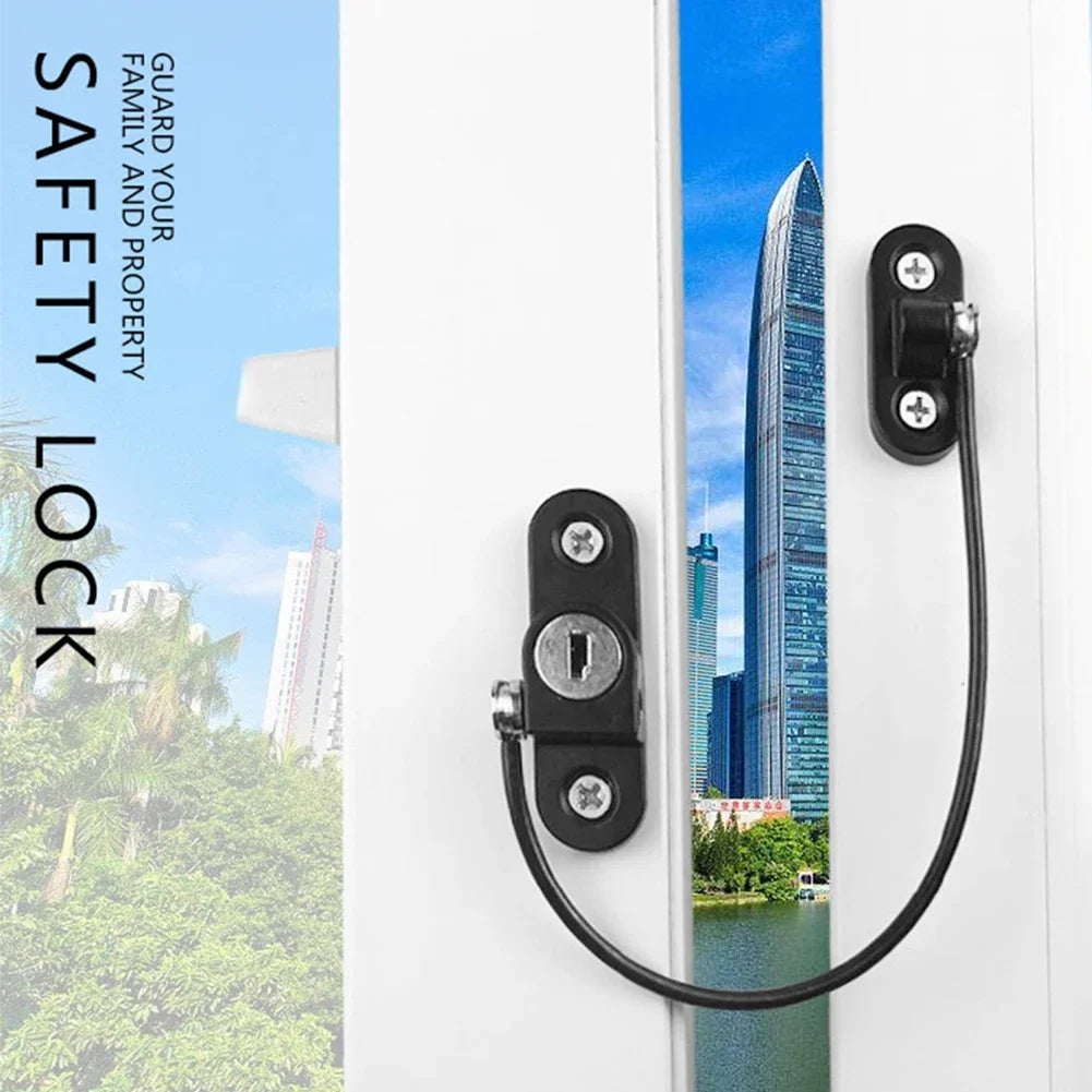 Children Baby Safety Lock Window Door Lock Key Home Security Cabinet Refrigerator Opening Cable Baby Care Kids Safety Lock Latch