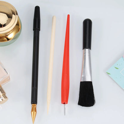 4 Pcs Scratch Painting Tool Wooden Stylus Pen Supplies Craft Kit Drawing Instruments Teaching Tools Educational Equipment