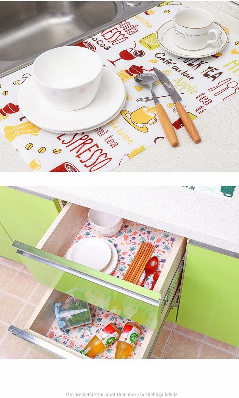 2M Kitchen Table Mat Drawers Cabinet Shelf Liners 1 Roll Flamingo Cabinet Placemat Waterproof Oilproof Shoes Cabinet Mat