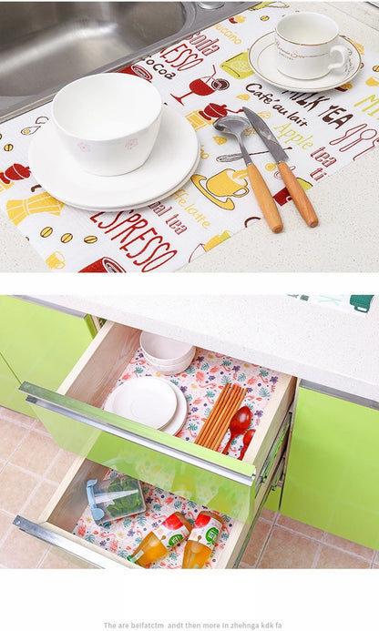 2M Kitchen Table Mat Drawers Cabinet Shelf Liners 1 Roll Flamingo Cabinet Placemat Waterproof Oilproof Shoes Cabinet Mat