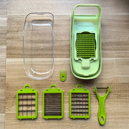 7/17 in 1 Multifunctional Vegetable Chopper - Food Grate Vegetable Slicer Food Dicer Cut Kitchen Items for Cooking & Meal Prep