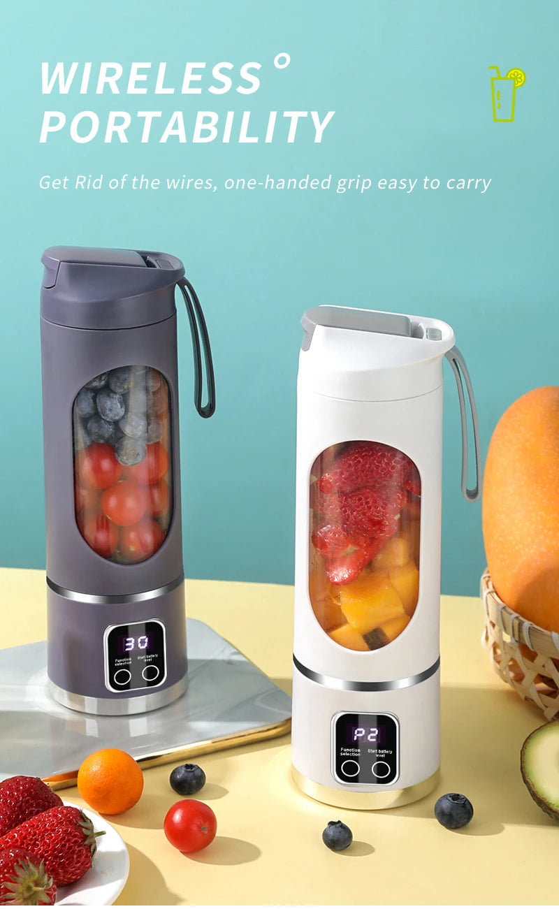 Electric Juicer Cup 8/12 Blades Milkshake Machine Portable Fruit Milk Mixing Tool Mini Fresh Juice Portable Blender For Home