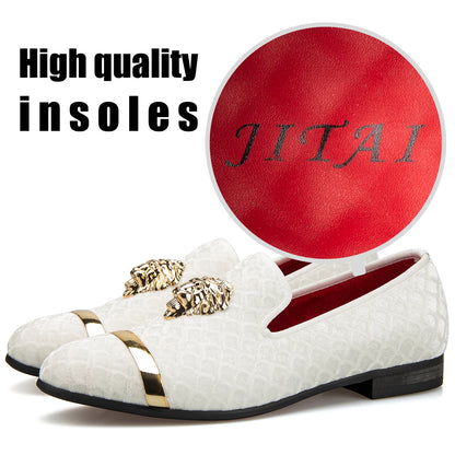 Luxury Brand Loafers Diamond Velvet Men Dress Wedding Shoes Rivets Casual Flats Designer Sneakers