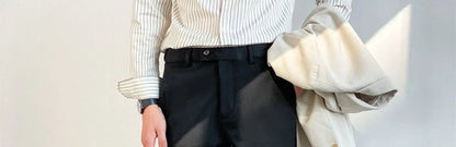 Office Social Tailoring Work Black Male Suit Trousers Business Men's Summer Pants Elegant 2024 Thin Casual Fabric Slacks Wear Up