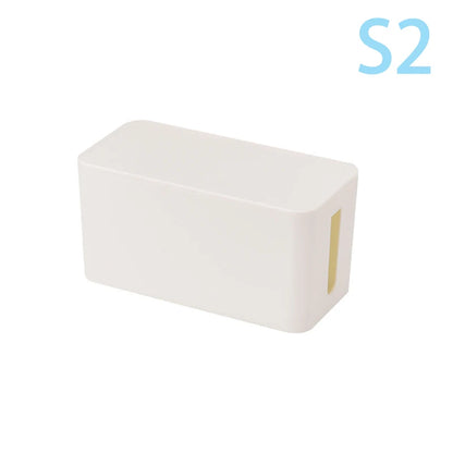 Cable Storage Box Power Board Wire Management Socket Strip Wire Case Dust Charger Socket Organizer Network Bin Charger