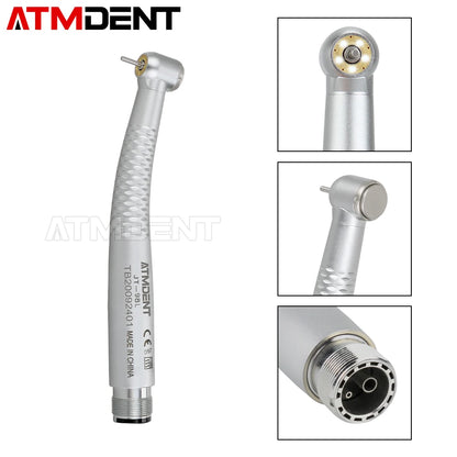 Dental 5 LED Light High Speed Handpiece 5 Water Sprays 2/4 Air Turbine Holes Dental Material