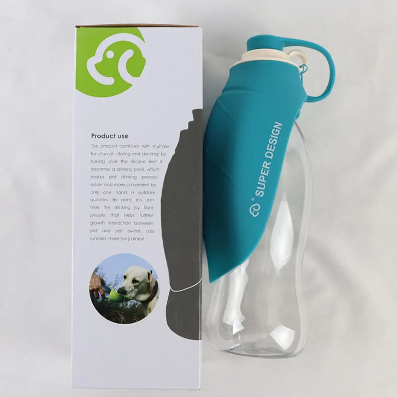 580ml Sport Portable Pet Dog Water Bottle Silicone Travel Dog Bowl For Puppy Cat Drinking Outdoor Pet Water Dispenser