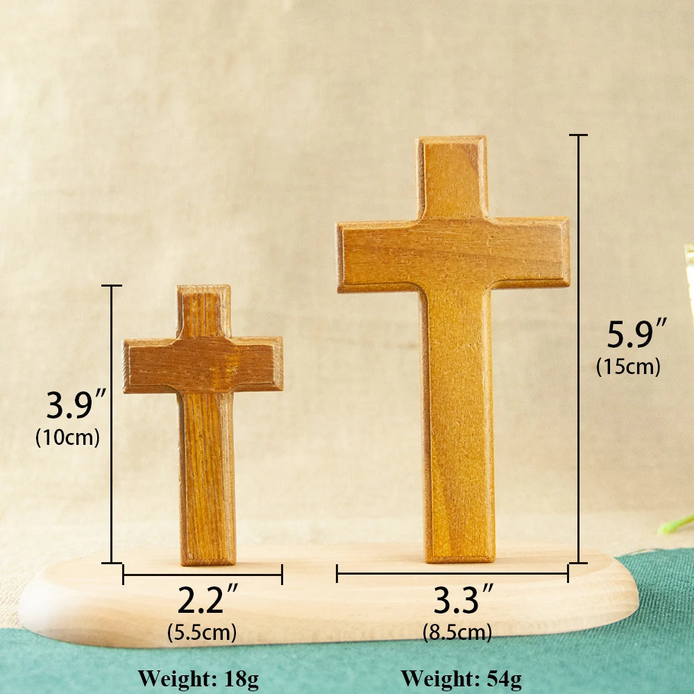 HT Christian Church Religious Wooden Cross Church Decoration Two Size Holding Cross Religion Gift Pastor Bishop Religion Ritual