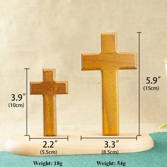 HT Christian Church Religious Wooden Cross Church Decoration Two Size Holding Cross Religion Gift Pastor Bishop Religion Ritual
