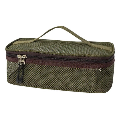 Camping Utensil Bag Road Trip Portable Cookware Pouch Large Mesh Portable Camp Utensil Bag For Picnic Barbecue Traveling