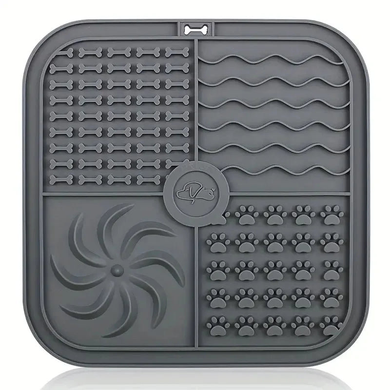 Silicone Slow Feeder Mat Pet Lick Pet Slow Food Plate Bathing Distraction Silicone Dog Sucker Food Training Dog Feeder Supplies