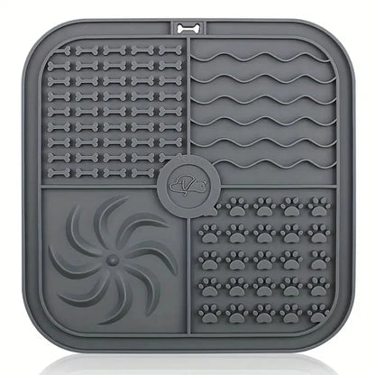 Silicone Slow Feeder Mat Pet Lick Pet Slow Food Plate Bathing Distraction Silicone Dog Sucker Food Training Dog Feeder Supplies