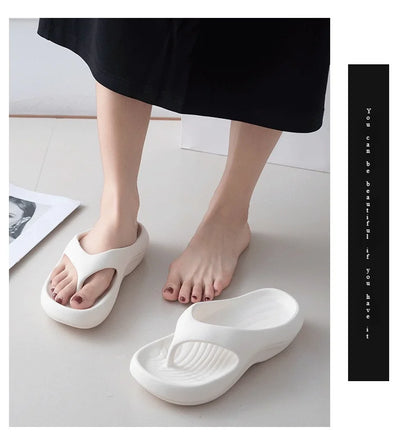 High-end And Touching Flip-flops For Summer Wear, Anti-slip, Anti-odor, And Comfortable Home Slippers That Pinch The Feet