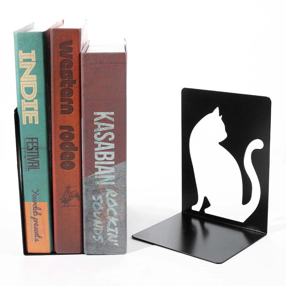 Beautiful Cat Book Ends for Shelves Duty Bookends for Heavy Book Iron Bookends Organizer Book Book rack Stand Shelf