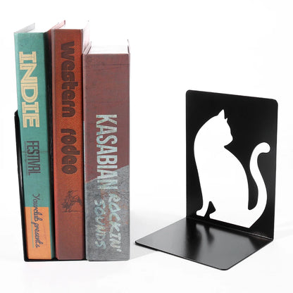 Beautiful Cat Book Ends for Shelves Duty Bookends for Heavy Book Iron Bookends Organizer Book Book rack Stand Shelf