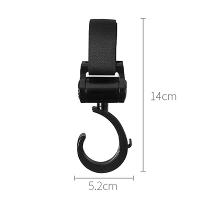 Multifunction Baby Stroller Hooks Aluminum Alloy Carabiner 360° Rotatable Trolley Hook Cart Organizer Buckle Clips Hanger Tools