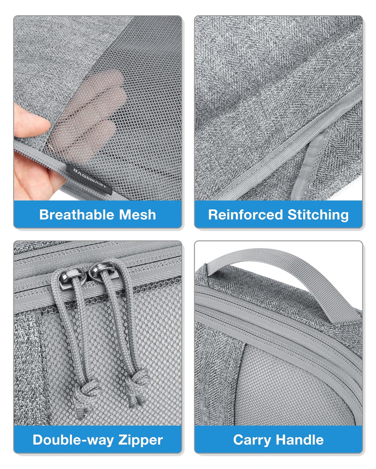 BAGSMART Compression Packing Cubes Men Travel Expandable Luggage Organizer  Carry on Luggage Packing Organizers for Women