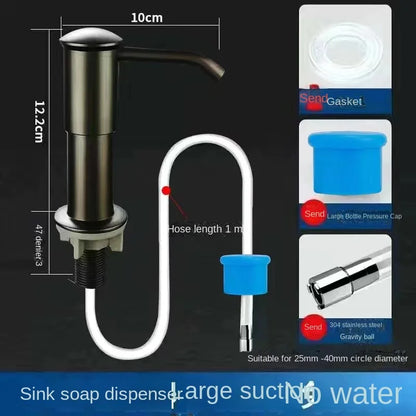 Kitchen sink soap dispenser soap dispenser extension tube detergent detergent presser Dish basin pressure extractor