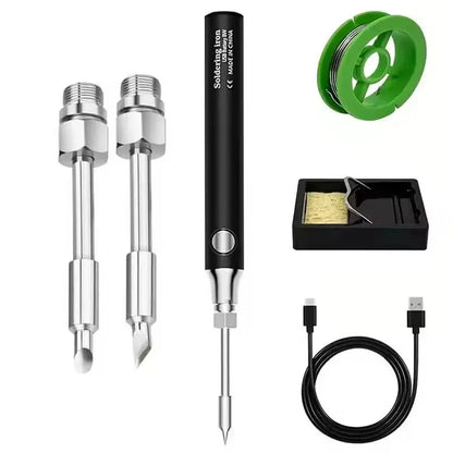 Portable Soldering Iron 1100mAh Mini Soldering Iron Kit USB Rechargeable Welding Soldering Iron Tool