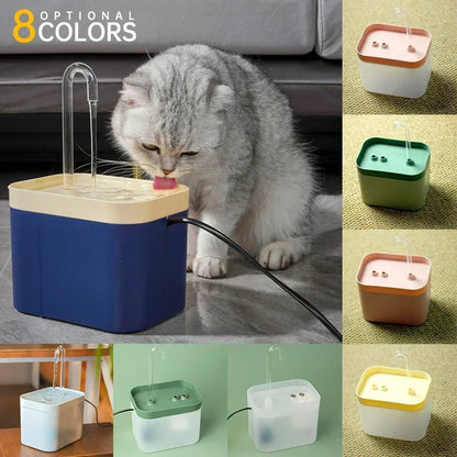 1.5L Ultra-Quiet Cat Water Fountain Filter Smart Automatic Pet Dog Water Dispenser&Burnout Prevention Pump Recirculate Filtrin