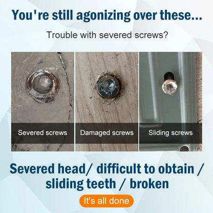 Damaged Screw Extractor Broken Bolt Stripped Set Double Head Tool Easy Out Removal Disassemble Stud Slip Teeth Demolish Remover