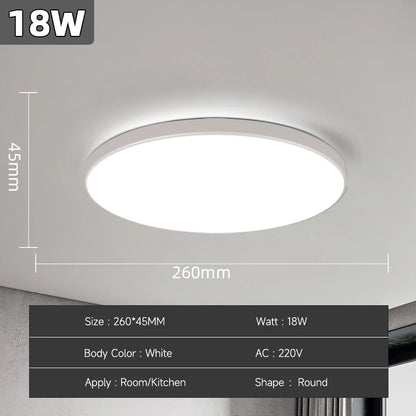 LED Ceiling Lamps Modern Ceil Light 18/30/40/72W Led 220V Ceiling Lights Round Living Room Bedroom Indoor Kitchen Lighting Lamp
