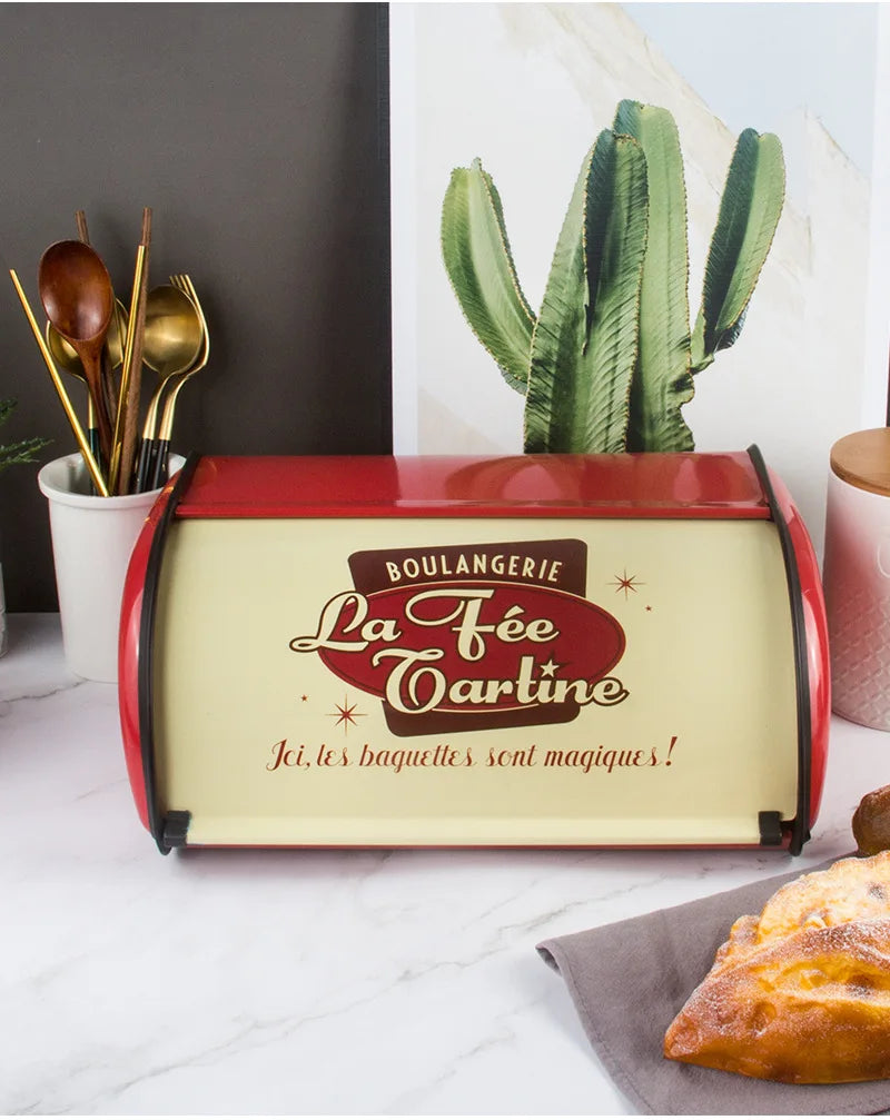 Bread Bin Bread Holder Large Capacity Stainless Steel Bread Box Holder Bin Container Kitchen Storage Organizer Bread Storage Box