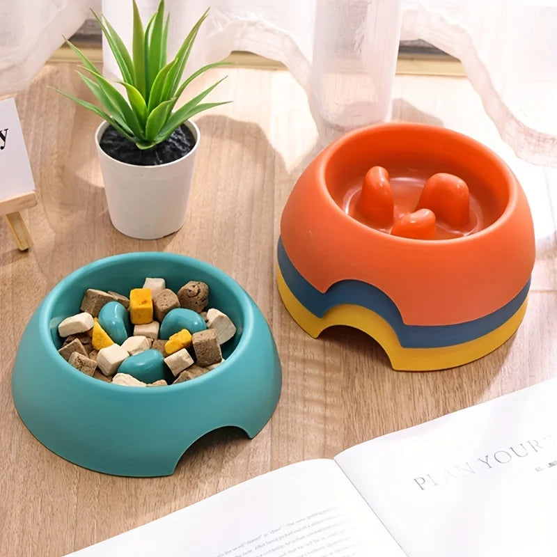 Healthy Pet Feeding Accessories Dog Cat Slow Feeder Travel Puppy Anti Choking Pet Bowl Universal PP Non Slip Slow Feeder Smooth