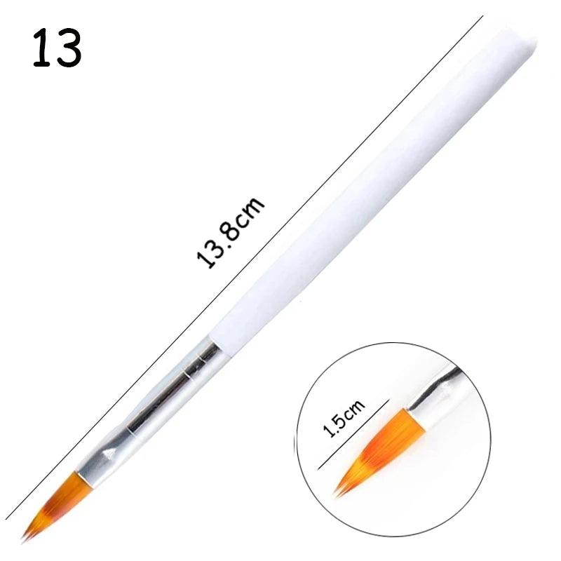 1-9PCS Nails Art Brush Pen 3D Tips Pattern Phototherapy Acrylic UV Gel Extension Builder Coating Painting Pen DIY Manicure Tools