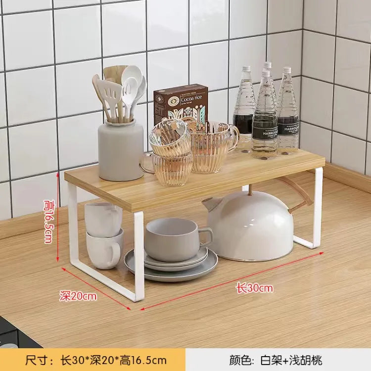 Kitchen Desktop Shelf  Layered Storage Partition Small Racks for Storing Dishes Seasonings Home Storage Holders Organization