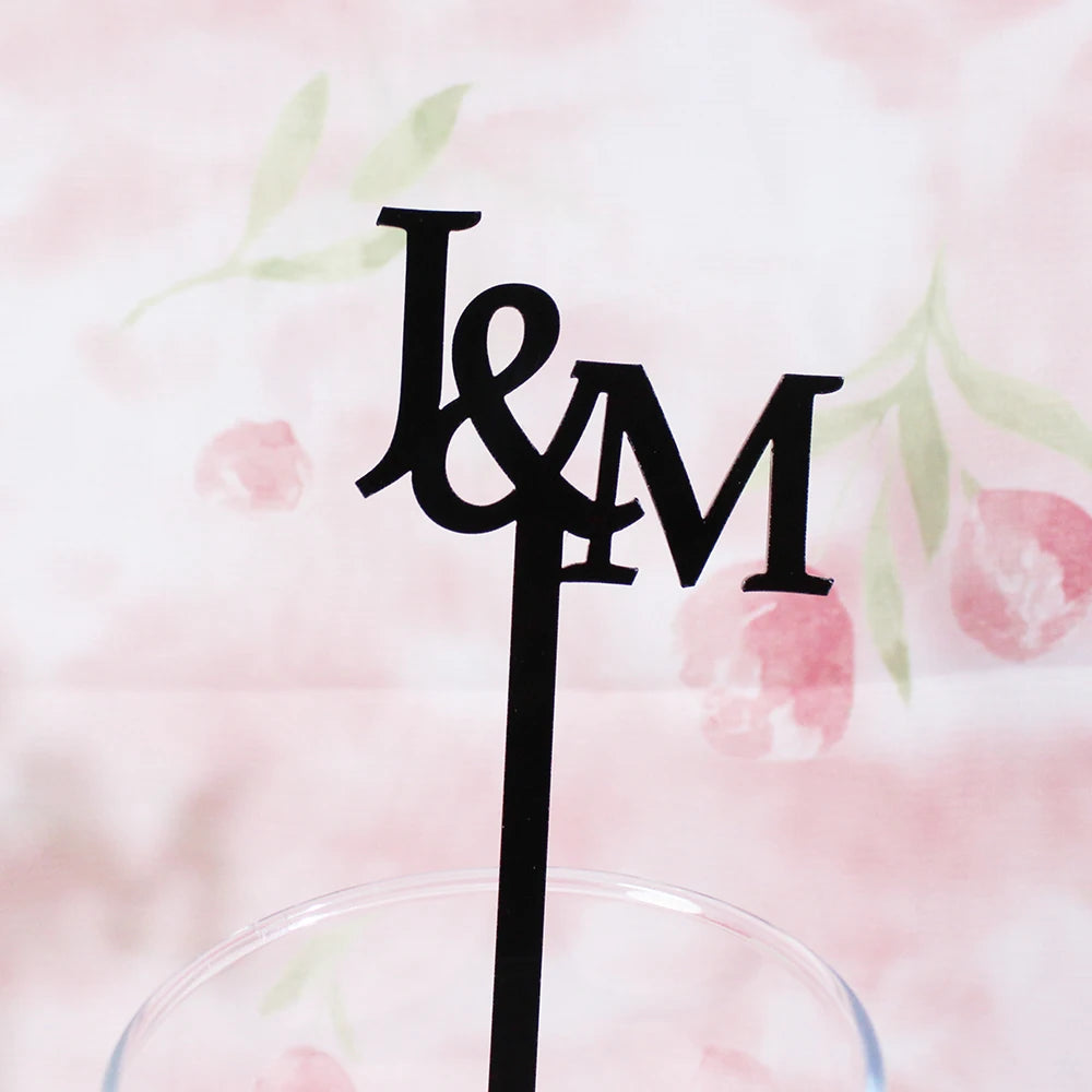 Personalized Acrylic Stirrers Custom Lasercut Drink Stirrers Initial Drink Stirrer Cocktail Sticks Wedding Stirrers 15/18cm