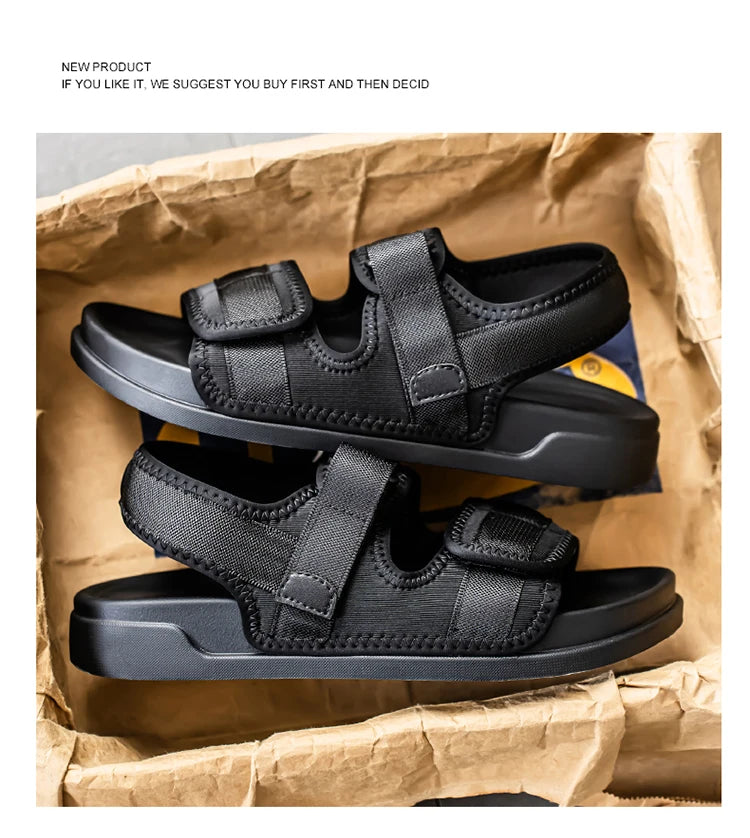 Sandals for men summer breathable cooldown men's outdoor sports leisure soft sole anti slip water wading outdoor beach shoes