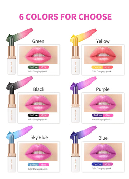 Magic Lipstick Temperature Color Changing Lip Stain Gloss Moisturizing Long Lasting Waterproof Lip Balm 6Colors Women Lipstick