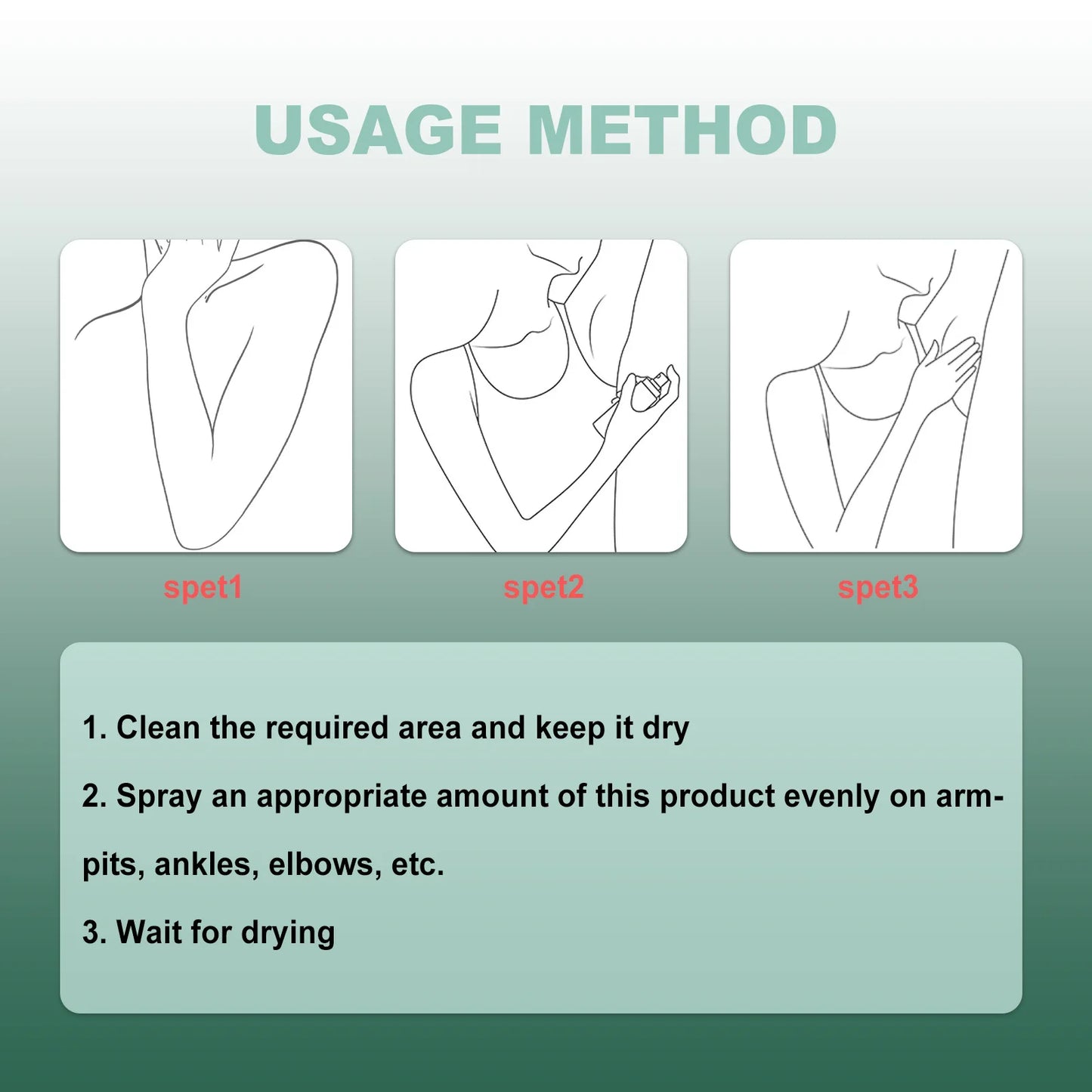 Body Odor Removeral Spray Anti Sweat Remove Smell Underarm Odor Moisturizing Serum Refreshing Soft Skin Perfume Deodorant Spray