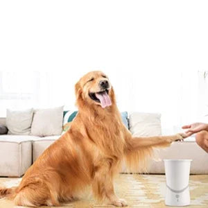Waterproof Electric Pet Paw Cleaner USB Rechargeable with Massage Bristles Mud Snow Dirt Remover Cup for Small Medium Sized Dogs