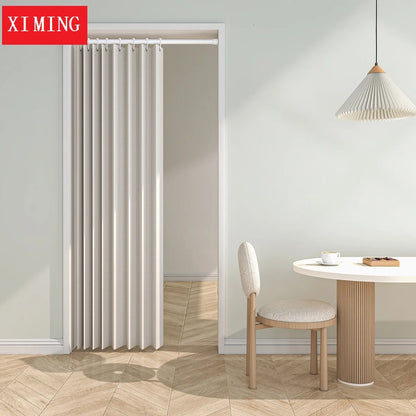 Fixed folding door curtain partition curtain household cloth curtain fitting room bedroom curtain air conditioner windproof heat