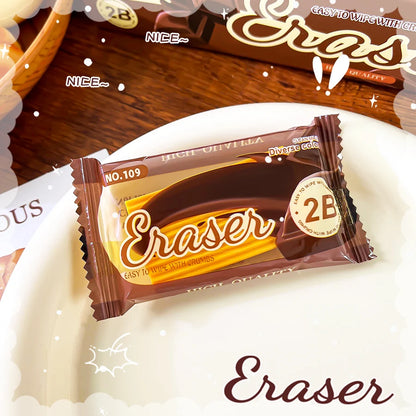 school teacher gift back to school supplies Aesthetic cute stationery Kawaii object funny erasers Chocolate rubber cute things