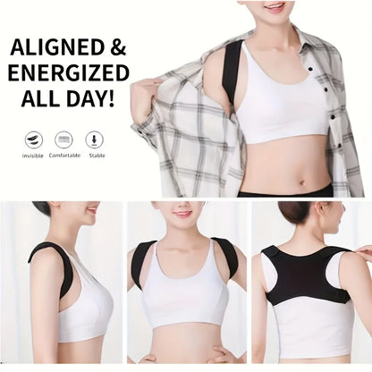 Adjustable Breathable Back Support Brace Posture Corrector Body Shaping Belt for Men Women Improves Posture Prevents Back Pain