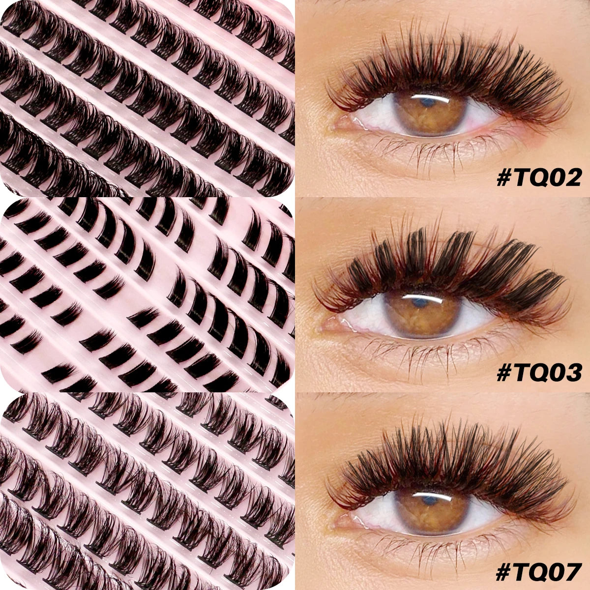 Diy Lash Extension Kit Cluster Eyelash Extension Kit Individual Lashes Kit Lash Bond and Seal Lash Glue and Lash Tweezers Makeup