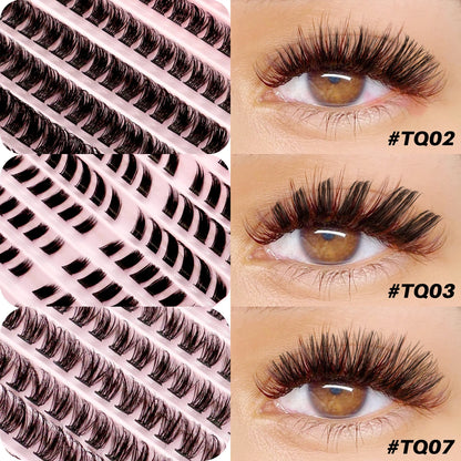 Diy Lash Extension Kit Cluster Eyelash Extension Kit Individual Lashes Kit Lash Bond and Seal Lash Glue and Lash Tweezers Makeup