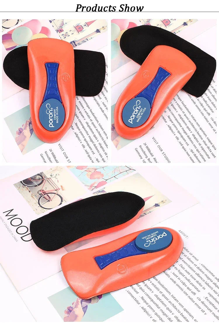 1Pair Height Increase Insoles Shoes Flat Feet Arch Support Orthopedic Insoles Sneakers Heel Lift Half Shoe Pads Height Boosters