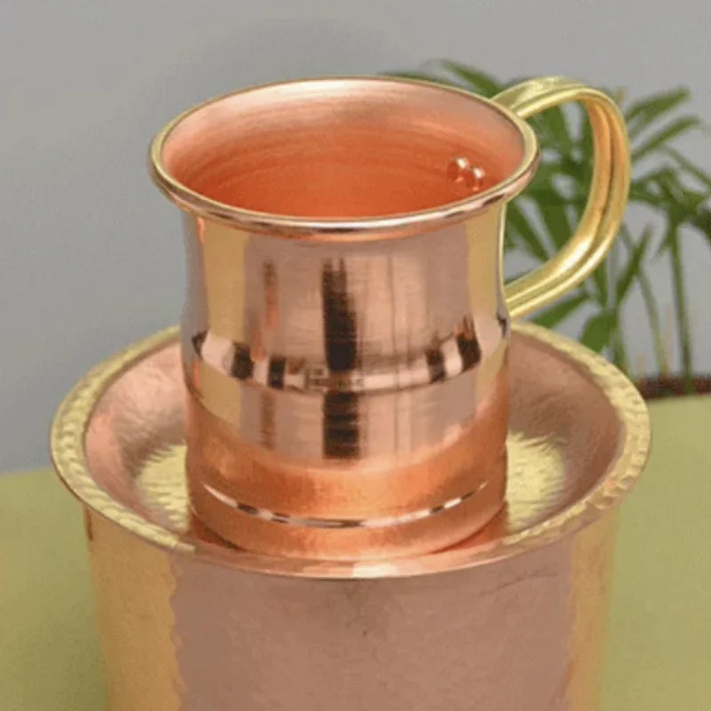 Handcrafted Beer Milk Mug Weave Handle Thickened Moscow Water Mule 360ML Breakfast Cup Drinkware Tableware Pure Copper 1 PCS