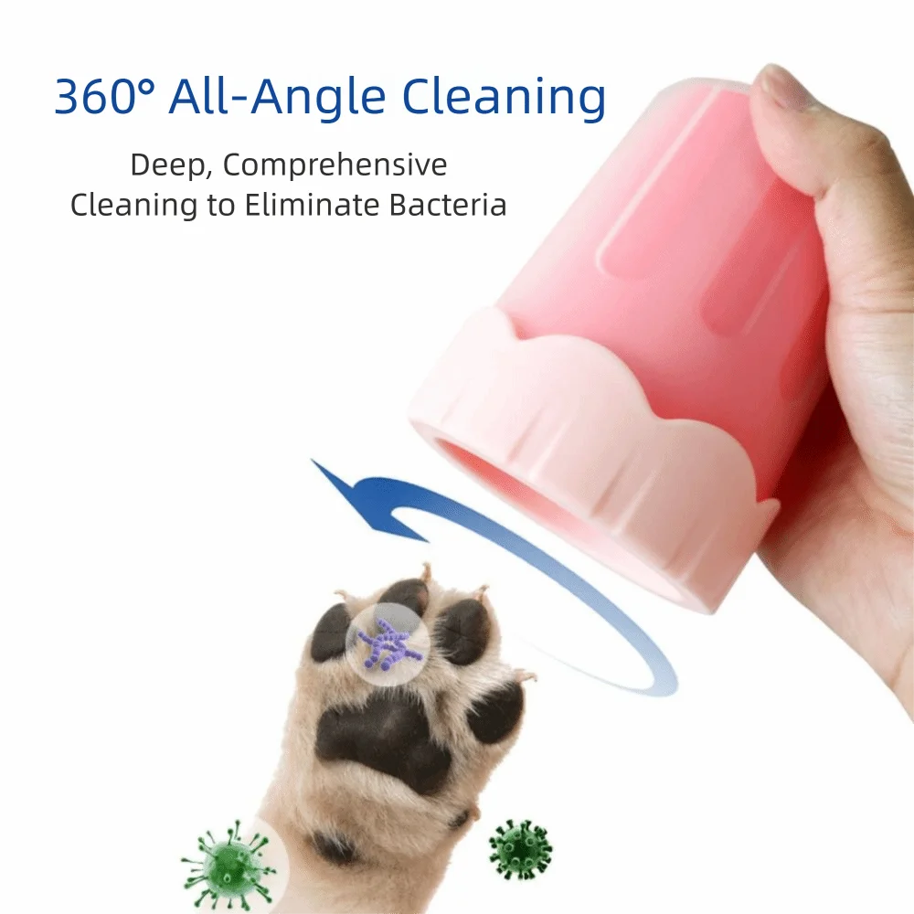 Soft Bristles Pet Paw Cleaner Reusable Mud Removal Dog Foot Washing Cup Detachable Portable Pet Feet Washer Daily Foot Care