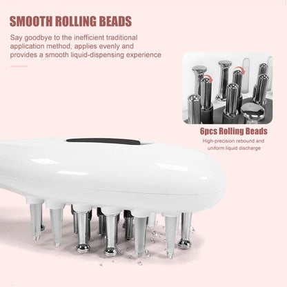 Electric Scalp Massage Comb Red Blue LED Light Therapy EMS Vibration Massage Brush Anti-Hair Loss Medicine Scalp Oil Applicator