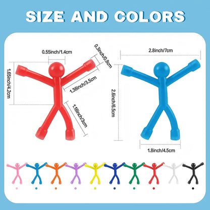 Fridge Magnets Man, Humanoid Magnetic Toys for Fridge Magnetic People Mini Humanoid Colorful Magnetic Toy for Locker Office Home