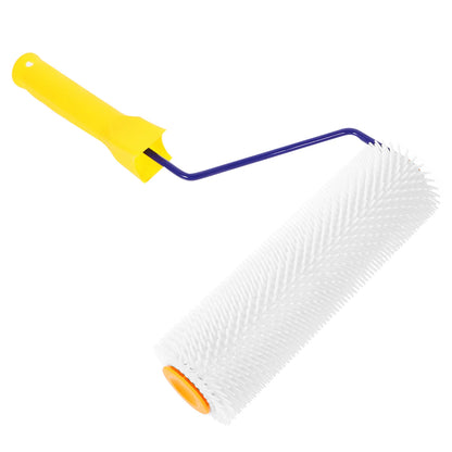 9 Inch 23cm Self Leveling Spiked Roller Brush Cement Floor Defoaming Tool With Handle Plastic Flooring Screed Roller