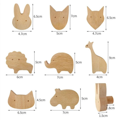 1pcs Animal Wooden Hooks Cute Room Decor Hook Wall Keychain Coat Hook Home Door Wood Hook Hanger Kitchen Accessories Gadget