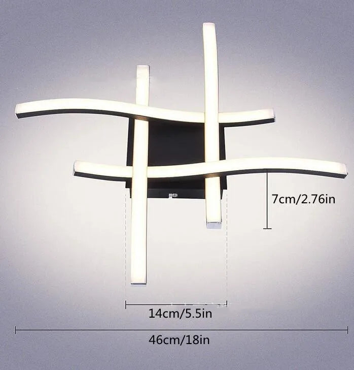 LED Ceiling Light Surface Installation Living Room Lamp Modern Bedroom Kitchen Led Ceiling Light Elegant Curved Ceiling Light