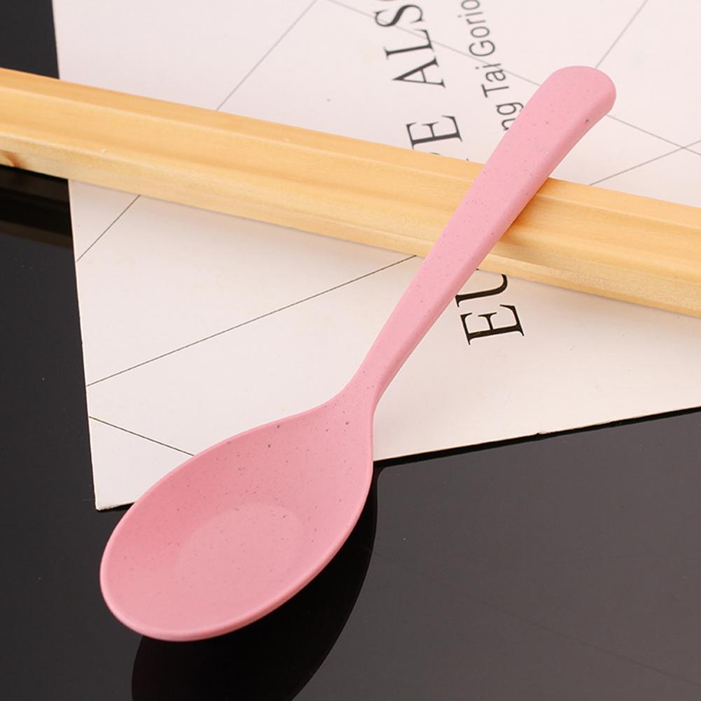 Soup Spoon Long Handle Cereal Spoon Plastic Serving Spoon Microwave Dishwasher Safe Porridge Spoon Kids Tableware Dinner Spoon